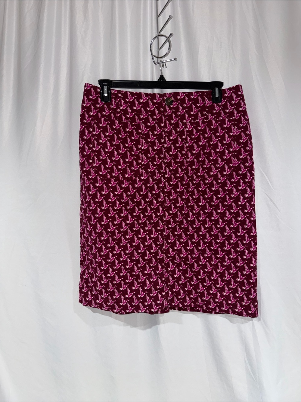 Maeve Skirt Pencil Pink Flying Duck Patterned Pencil Skirt Knee Length XL